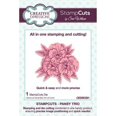 Creative Expressions Stampcuts -  Pansy Trio